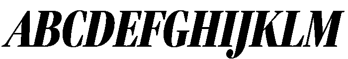 Fenway Banner Compressed Black Italic Font UPPERCASE
