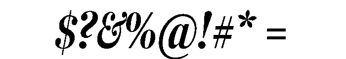 Fenway Banner Compressed Bold Italic Font OTHER CHARS