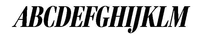 Fenway Banner Compressed Bold Italic Font UPPERCASE
