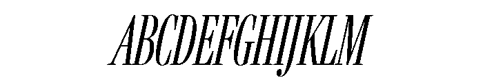 Fenway Banner Compressed Light Italic Font UPPERCASE