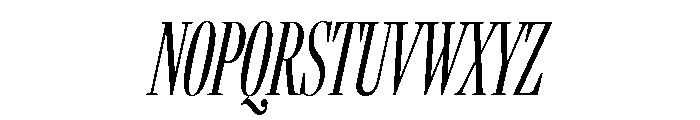 Fenway Banner Compressed Light Italic Font UPPERCASE