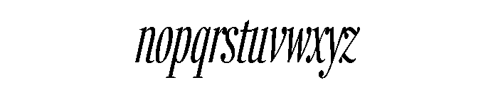 Fenway Banner Compressed Light Italic Font LOWERCASE