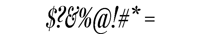 Fenway Banner Compressed Regular Italic Font OTHER CHARS