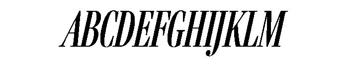 Fenway Banner Compressed Regular Italic Font UPPERCASE