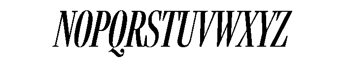Fenway Banner Compressed Regular Italic Font UPPERCASE