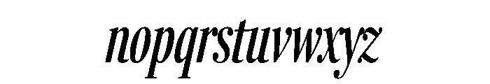 Fenway Banner Compressed Regular Italic Font LOWERCASE