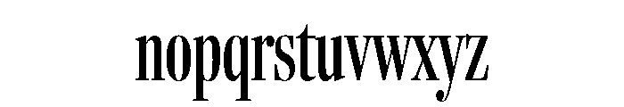 Fenway Banner Compressed Regular Font LOWERCASE