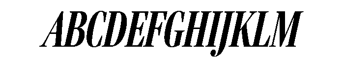 Fenway Banner Compressed Semi Bold Italic Font UPPERCASE
