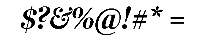 Fenway Banner Condensed Bold Italic Font OTHER CHARS