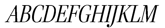 Fenway Banner Condensed Light Italic Font UPPERCASE