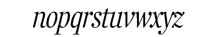 Fenway Banner Condensed Light Italic Font LOWERCASE
