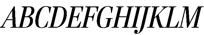 Fenway Banner Condensed Regular Italic Font UPPERCASE