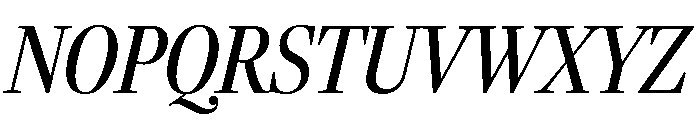 Fenway Banner Condensed Regular Italic Font UPPERCASE