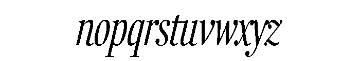Fenway Banner Extra Condensed Light Italic Font LOWERCASE