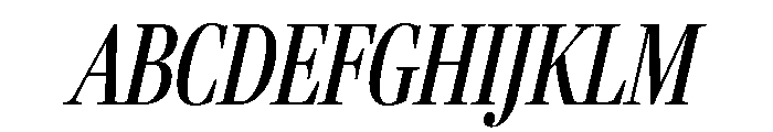 Fenway Banner Extra Condensed Regular Italic Font UPPERCASE