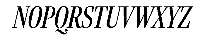 Fenway Banner Extra Condensed Regular Italic Font UPPERCASE