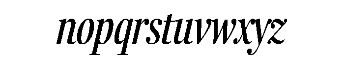 Fenway Banner Extra Condensed Regular Italic Font LOWERCASE