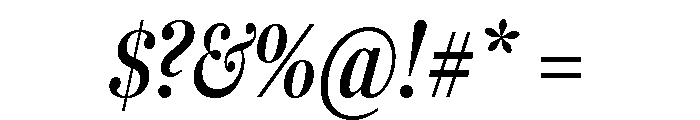 Fenway Banner Extra Condensed Semi Bold Italic Font OTHER CHARS