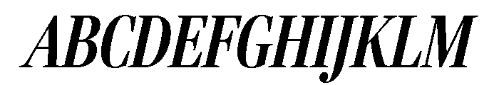 Fenway Banner Extra Condensed Semi Bold Italic Font UPPERCASE