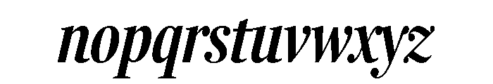 Fenway Banner Extra Condensed Semi Bold Italic Font LOWERCASE