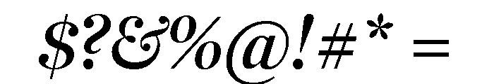 Fenway Banner Semi Bold Italic Font OTHER CHARS
