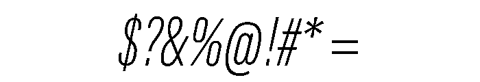 Ff Din Paneuropean Extra Light Italic Font OTHER CHARS