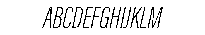 Ff Din Paneuropean Extra Light Italic Font UPPERCASE