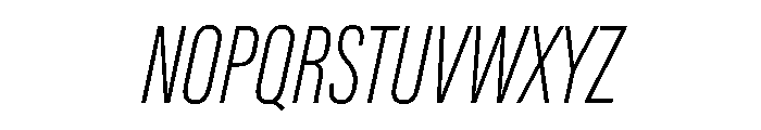 Ff Din Paneuropean Extra Light Italic Font UPPERCASE