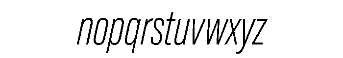Ff Din Paneuropean Extra Light Italic Font LOWERCASE