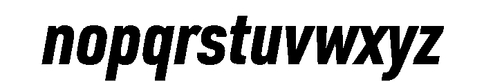 Ff Din Paneuropean Heavy Italic Font LOWERCASE
