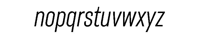 Ff Din Paneuropean Light Italic Font LOWERCASE