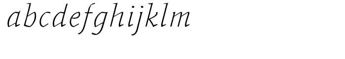 FF Absara Thin Italic Font LOWERCASE