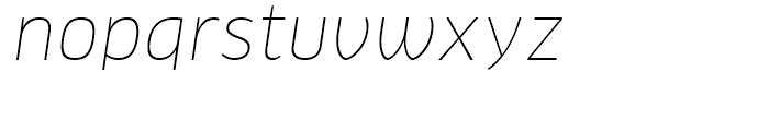 FF Clan Thin Italic Font LOWERCASE