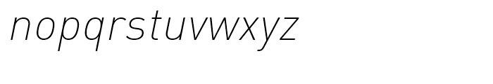 FF DIN Extra Light Italic Font LOWERCASE