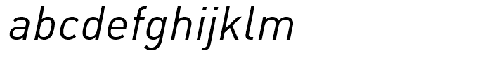 FF DIN Regular Italic Font LOWERCASE