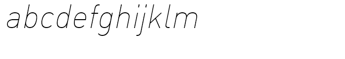 FF DIN Thin Italic Font LOWERCASE