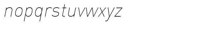 FF DIN Thin Italic Font LOWERCASE