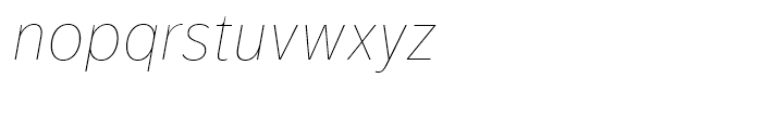 FF Dagny Thin Italic Font LOWERCASE