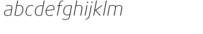 FF Daxline Thin Italic Font LOWERCASE