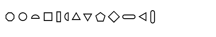 FF Dingbats 20 Basic Forms Font LOWERCASE