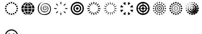 FF Dingbats 20 Circles and Crosses Font LOWERCASE