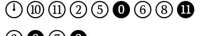 FF Dingbats 20 Numbers Font UPPERCASE