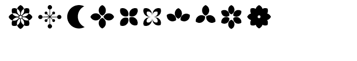 FF Dingbats 20 Stars and Flowers Font OTHER CHARS