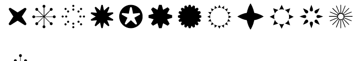 FF Dingbats 20 Stars and Flowers Font UPPERCASE