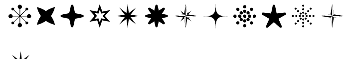 FF Dingbats 20 Stars and Flowers Font UPPERCASE