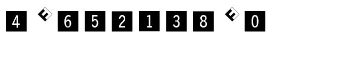 FF Double Digits Square Font OTHER CHARS