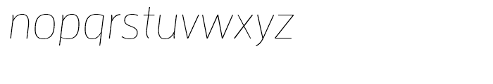FF Enzo Thin Italic Font LOWERCASE