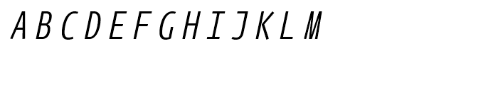FF Eureka Mono Condensed Light Italic Font UPPERCASE