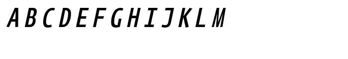 FF Eureka Mono Condensed Medium Italic Font UPPERCASE