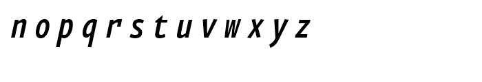 FF Eureka Mono Condensed Medium Italic Font LOWERCASE